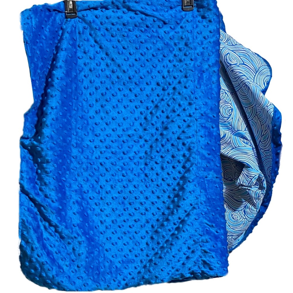 Infant Gray & Blue Car Seat Canopy Cover Protects  Baby From Sun & Cold